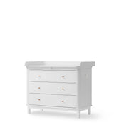 Oliver Furniture Wood Wickelkommode mit 3 Schubladen, Weiss