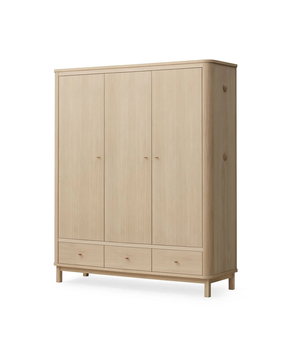 Wardrobe, 3 doors, white, Wood Collection