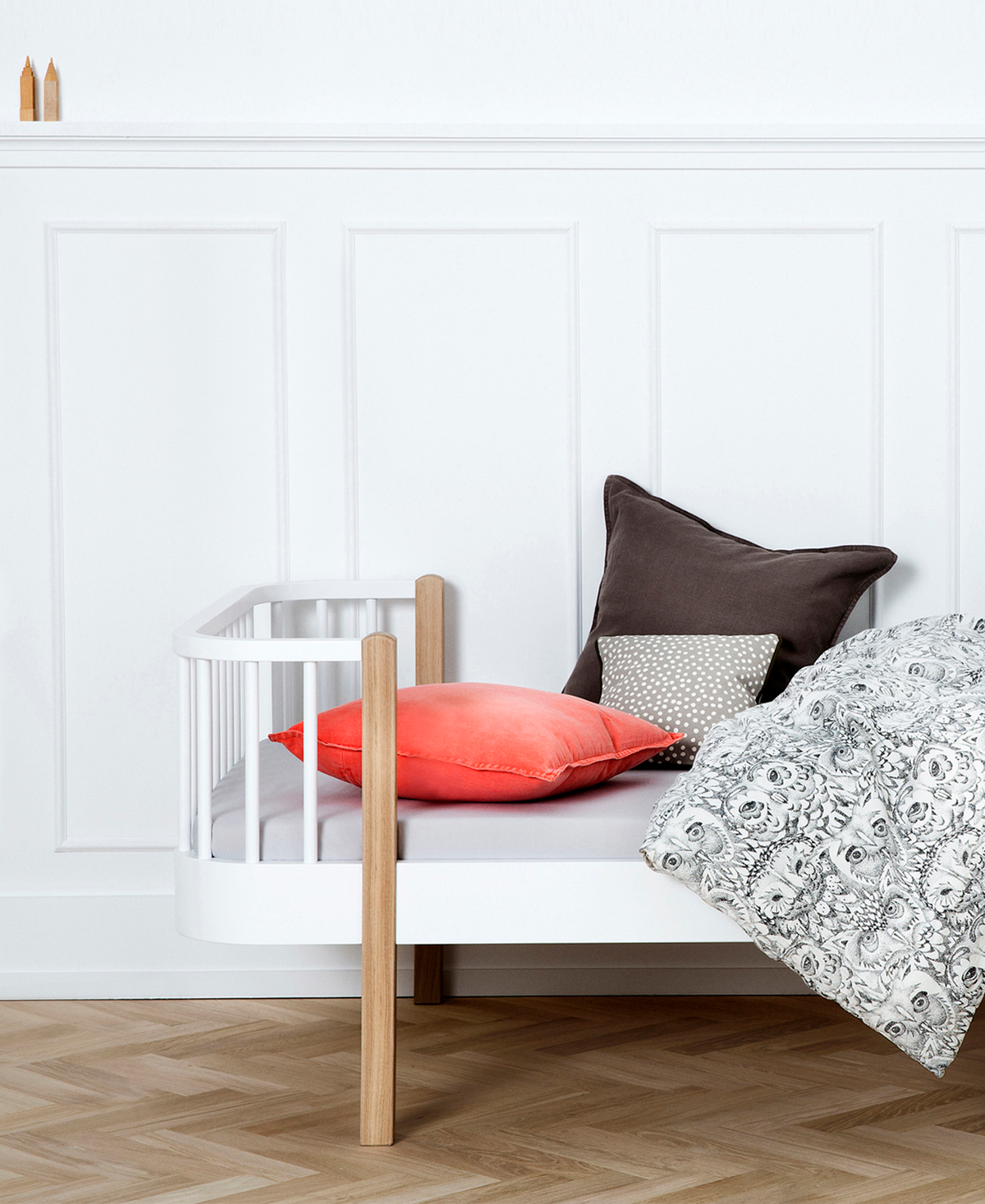 Oliver Furniture Wood Original Juniorbett, Weiss/Eiche