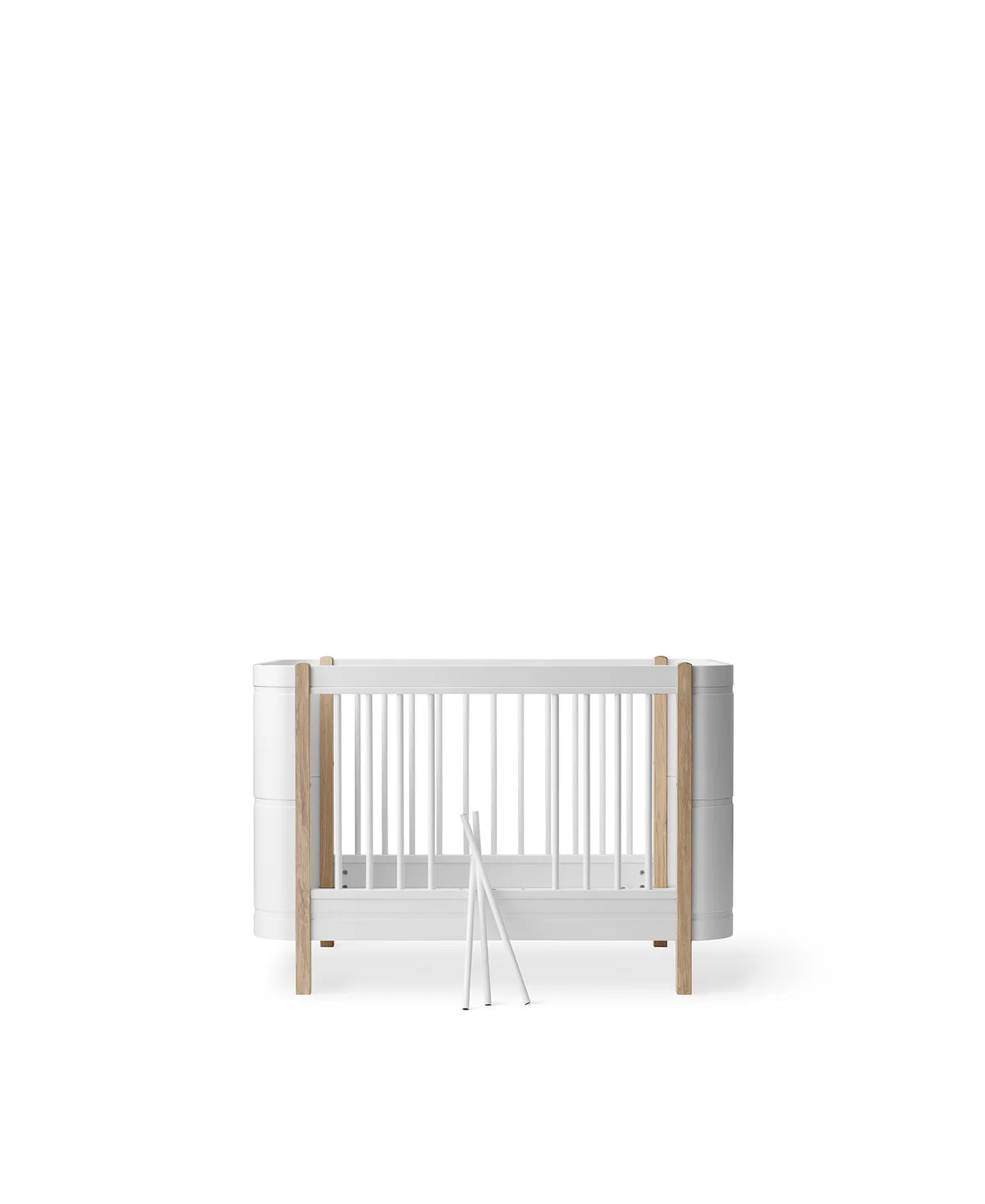 Oliver Furniture Wood Mini+ Babybett, Weiss/Eiche