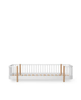 Oliver Furniture Wood Original Bodenbett 90x200 cm, Weiss/Eiche