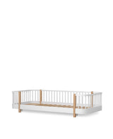 Oliver Furniture Wood Original Bodenbett 90x200 cm, Weiss/Eiche