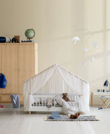 Oliver Furniture Wood Mini+ Hausbett, Weiss/Eiche