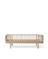 Wood Lounger Bed White 120 cm