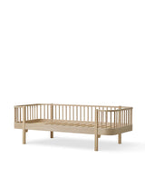 Wood Lounger Bed White 120 cm