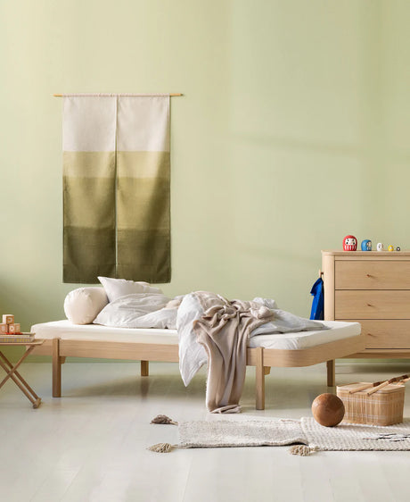 Wood Lounger Bed White 120 cm