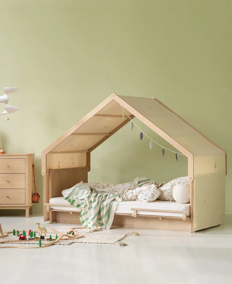Oliver Furniture Camp Novel Betthimmel mit Stickerei für Hausdach – Ungefärbt