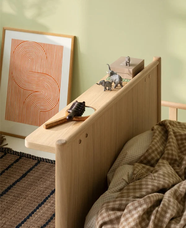 Wood Lounger Bed White 120 cm