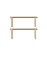 Wood Lounger Bed White 120 cm