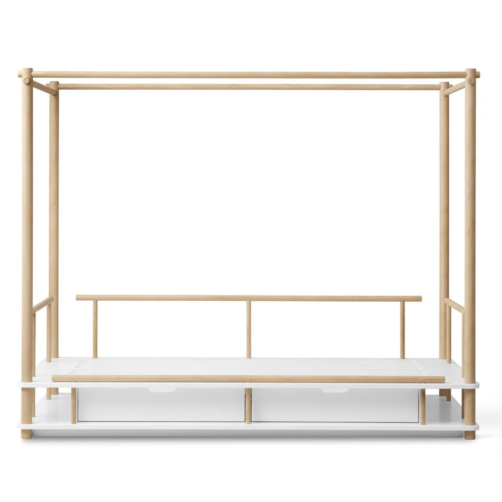 Oliver Furniture Camp Himmelbett, Weiss/Eiche