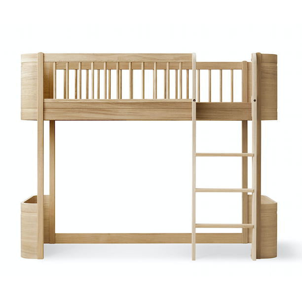 Mini+ halbhohes Hochbett Eiche von Oliver Furniture