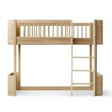 Mini+ halbhohes Hochbett Eiche von Oliver Furniture