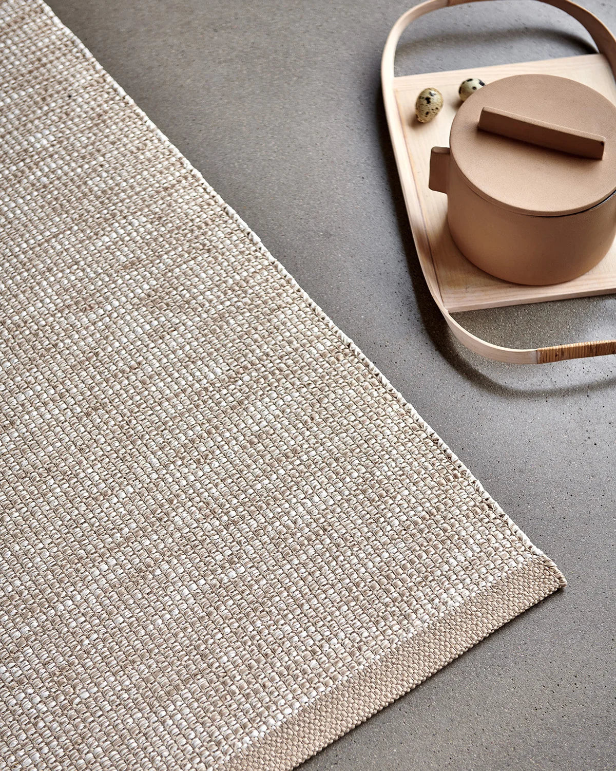 Pappelina SAM Teppichläufer – Beige/Vanilla 70 × 150 cm