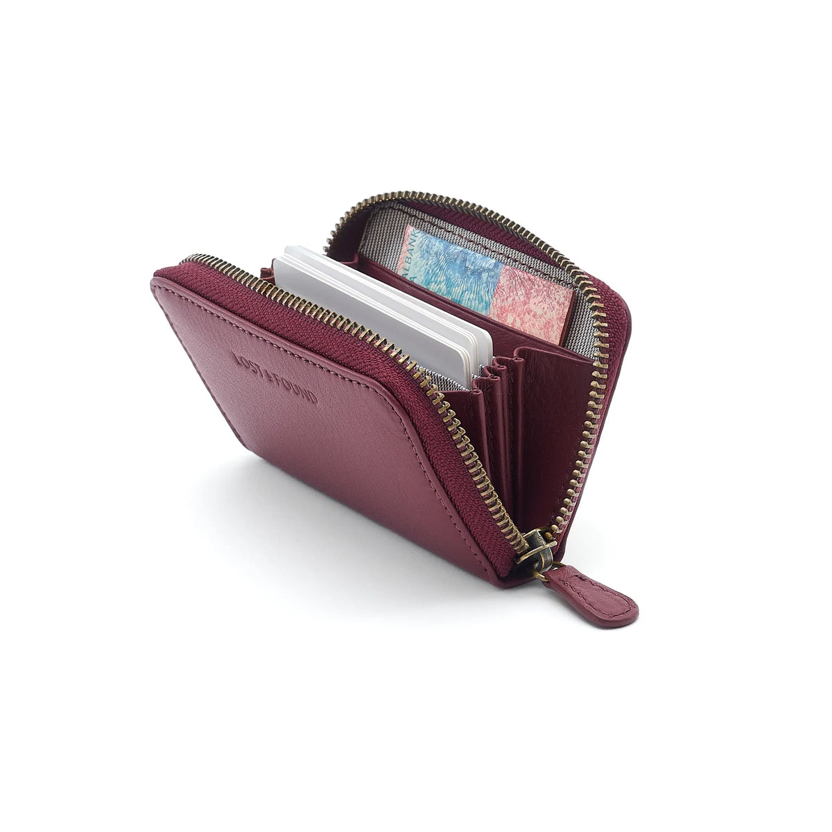 Lost & Found Mini Reissverschluss Portemonnaie Berry