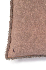 Lorena Canals Kissen aus recyceltem Baumwoll-Canvas – Soil Brown, 60 × 40 cm
