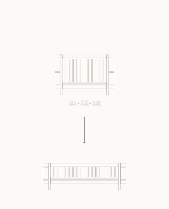 Oliver Furniture Wood Mini+ Umbauset Juniorbett, Weiss/Eiche