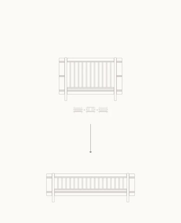 Oliver Furniture Wood Mini+ Umbauset Juniorbett, Weiss