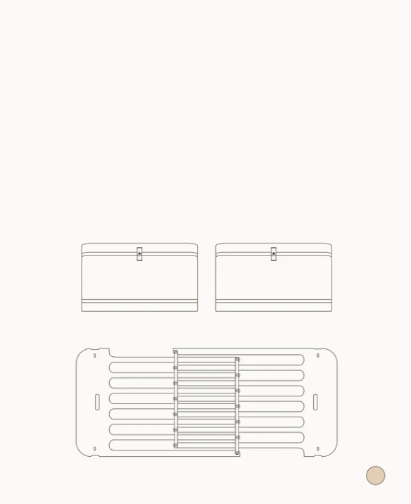 Oliver Furniture Wood Mini+ Geschwisterset für Babybett & Juniorbett, Eiche