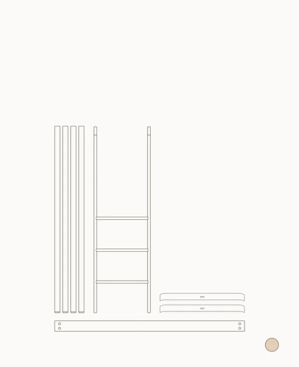 Oliver Furniture Wood Mini+ Umbauset zum Hochbett, Eiche