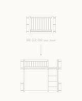 Oliver Furniture Wood Mini+ Umbauset zum Hochbett, Eiche