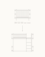 Oliver Furniture Wood Mini+ Umbauset zum Hochbett, Weiss