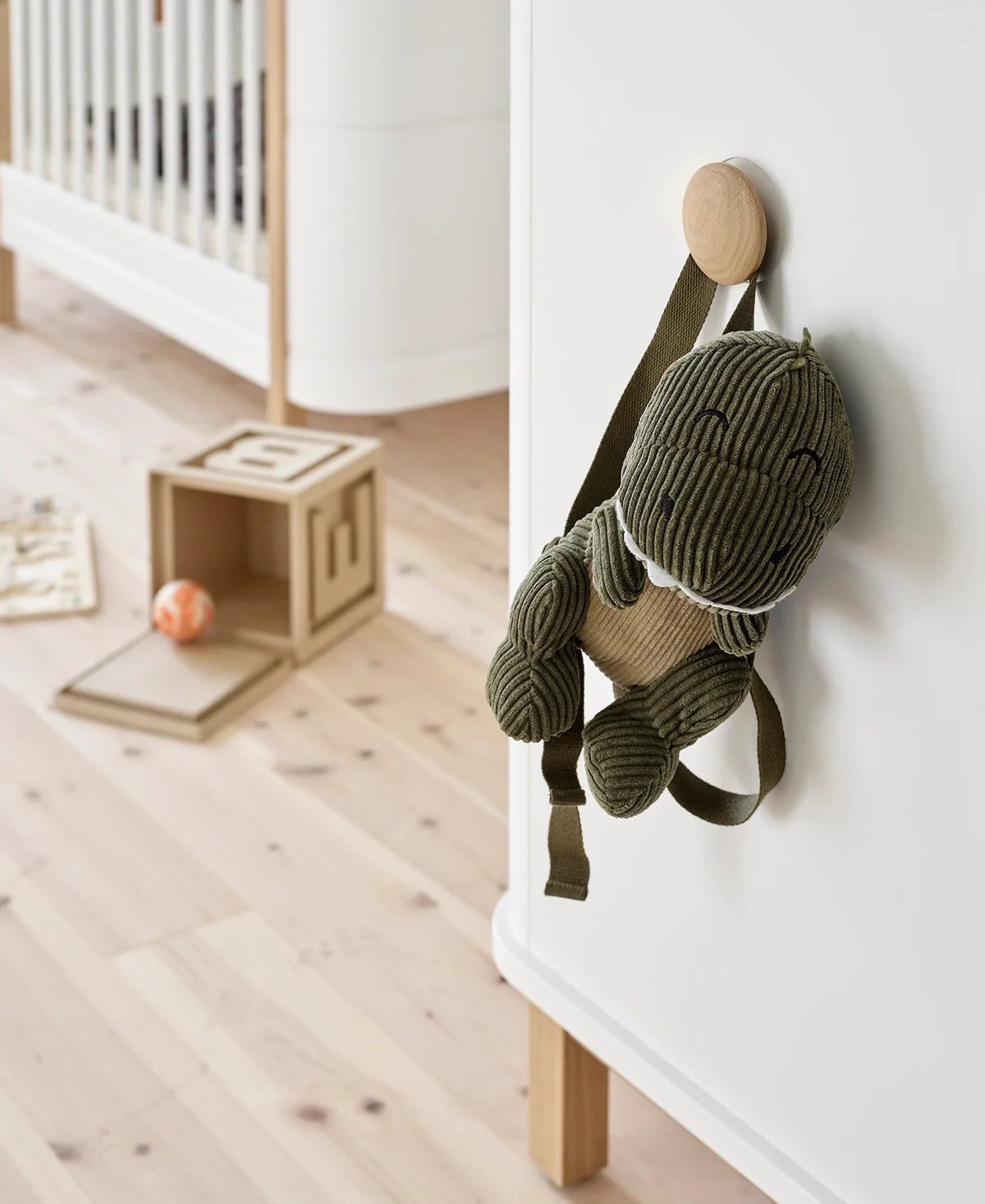 Oliver Furniture Wood Wickelkommode mit 3 Schubladen, Weiss/Eiche
