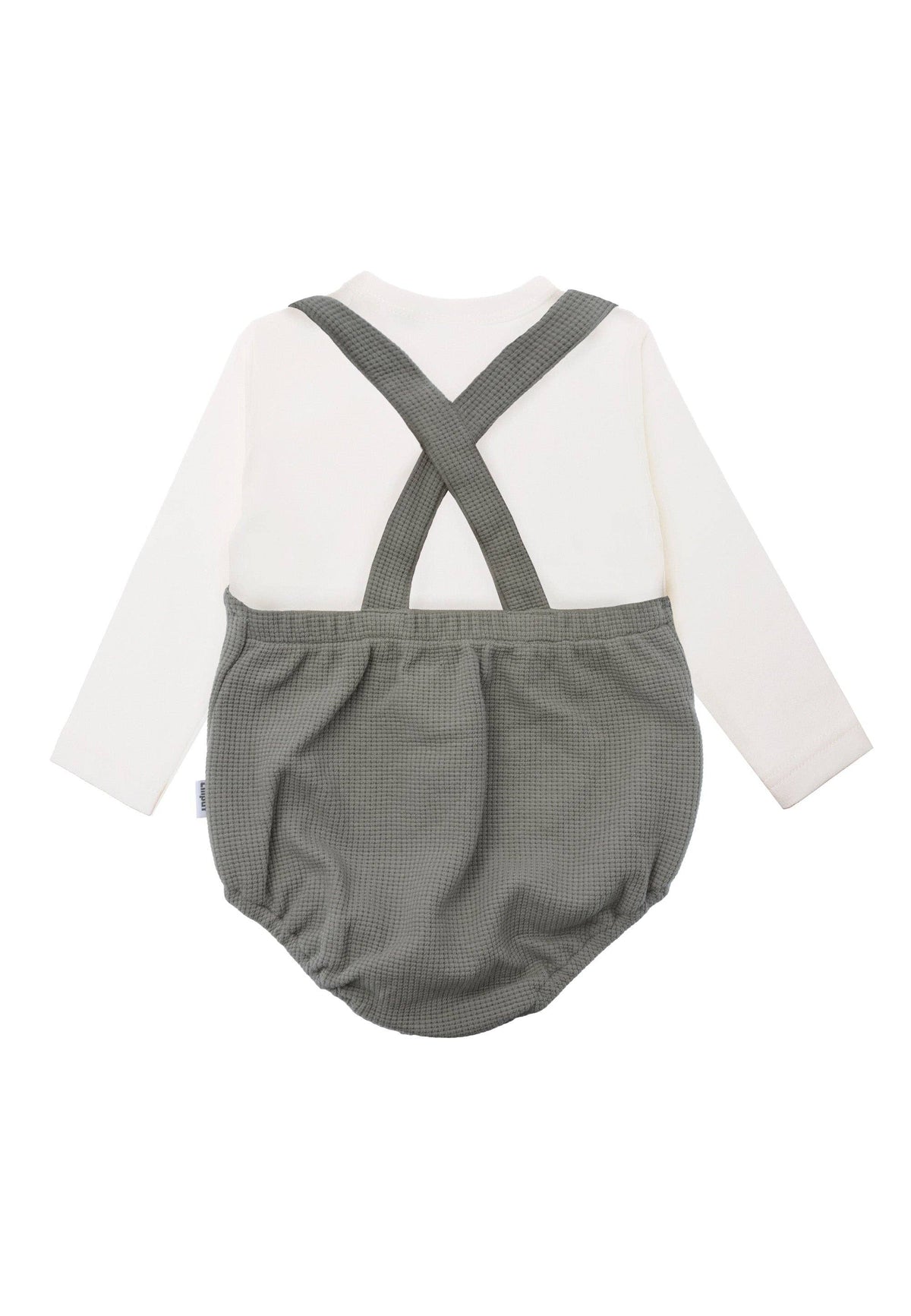Liliput 2tlg. Set mit Baby Latzhose oliv und Langarmshirt ecru
