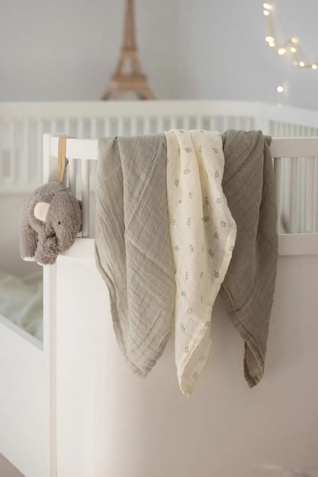 3er-Set Ultra-Soft Musselintücher in Mist Green