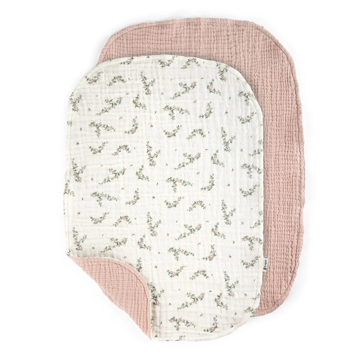 Sebra - Wickelunterlage 6-lagig, Print/uni, Muslin, 2er Set