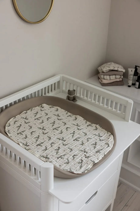 Sebra - Wickelunterlage 6-lagig, Print/uni, Muslin, 2er Set