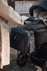 Sebra Wickeltasche mit Wickelunterlage – Dark Grey Melange