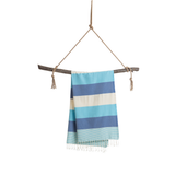 PALERMO Beach Hamamtuch mit Geschenkkarton/Blau-Türkis