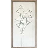 Blumen auf Leinen mit Holzrahmen