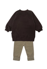 Liliput Baby Outfit Sweatshirt & Leggings – Bagger Braun/Oliv 62/68