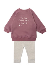 Liliput Set mit Sweatshirt in rosenholz und Leggings "to the moon"