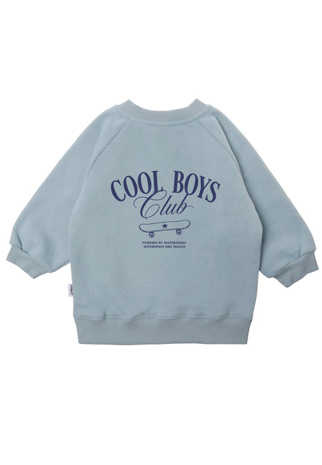 Liliput Oversize Sweatshirt „Cool Boys Club“ Mini & Me – Blau 86/92