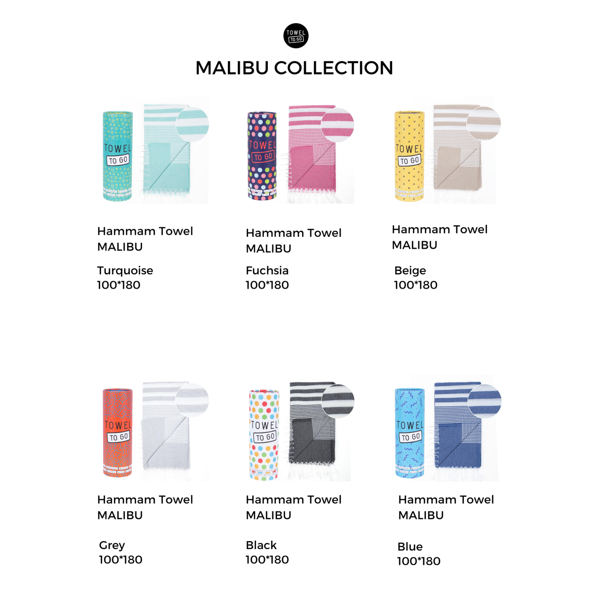 MALIBU Strandtuch, Hamamtuch mit Geschenkverpackung, Rosa
