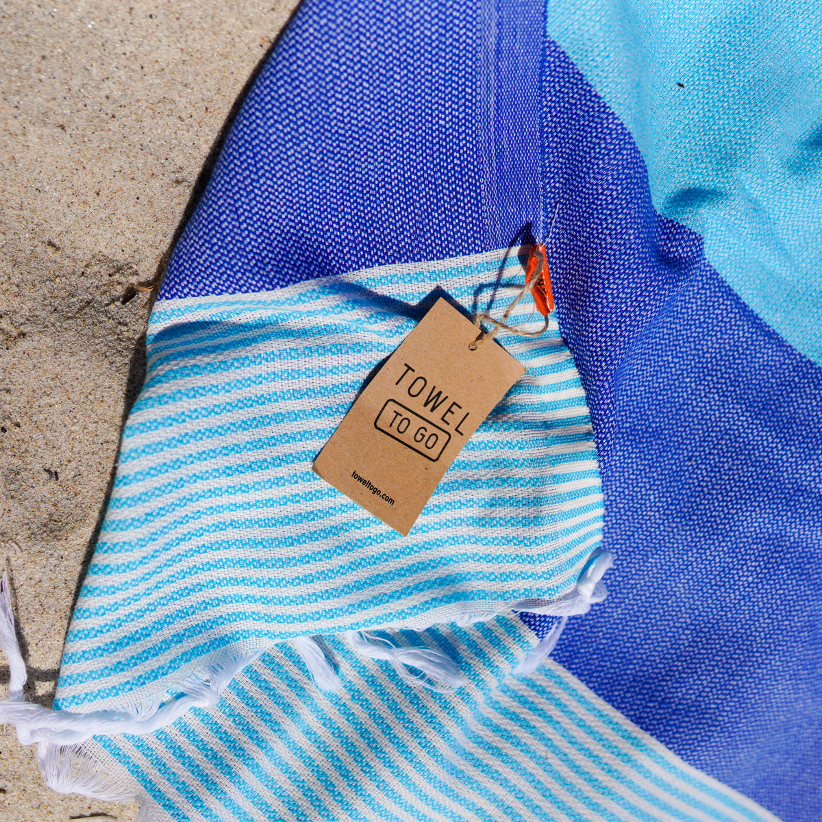 PALERMO XXL Strandtuch mit Geschenkbox, 2x2 m - Blau