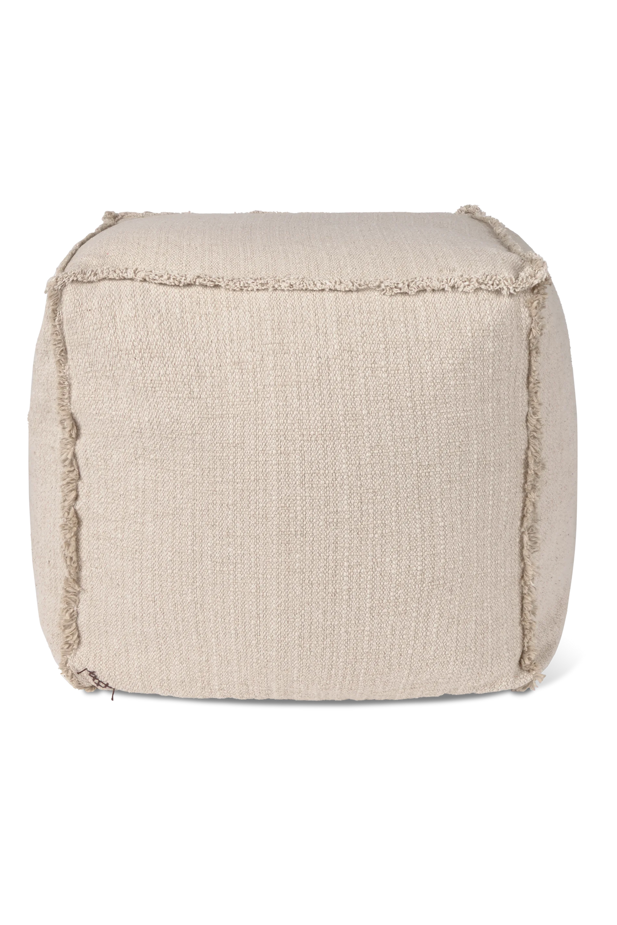 Lorena Canals Handgewebter Baumwollpouf – Natural / Beige, 45 × 45 × 45 cm