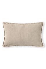 Lorena Canals Handgewebtes Baumwollkissen – Natural / Beige, 30 × 50 cm