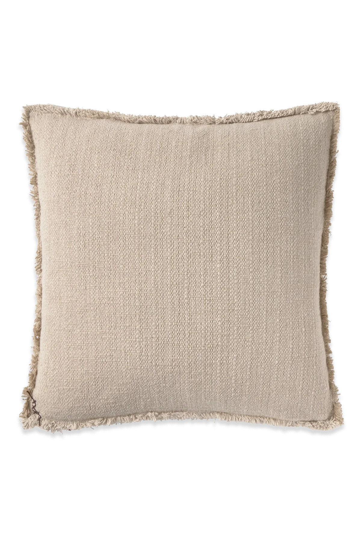 Lorena Canals Handgewebtes Baumwollkissen – Natural / Beige, 45 × 45 cm