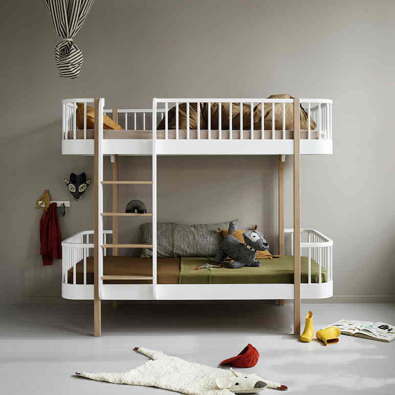 Oliver Furniture Wood Original Etagenbett, Weiss/Eiche