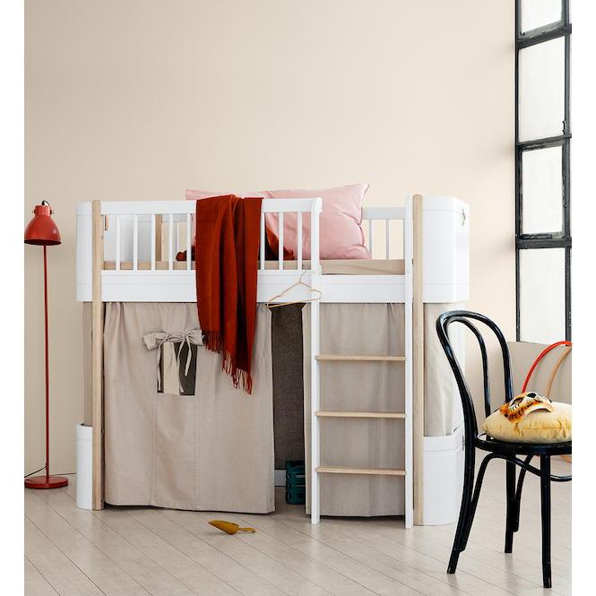 Oliver Furniture Wood Mini+ Halbhohes Hochbett Lowloft Bed